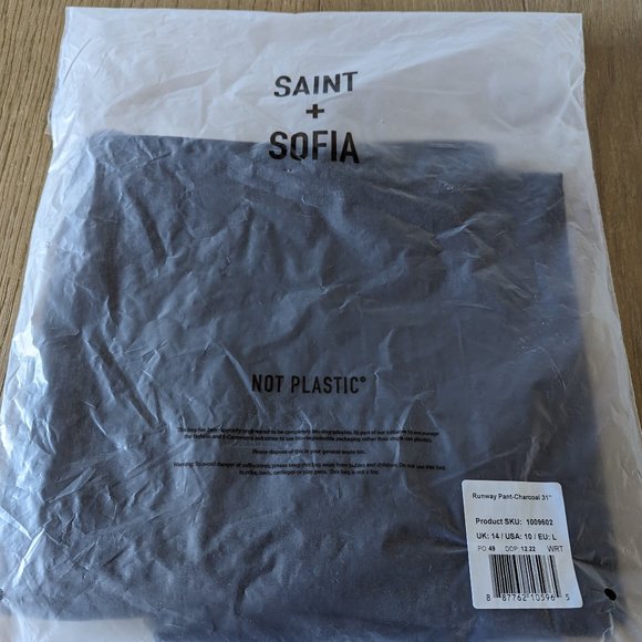 Women's Gray Wide-Leg Pants - Picture 6 of 6